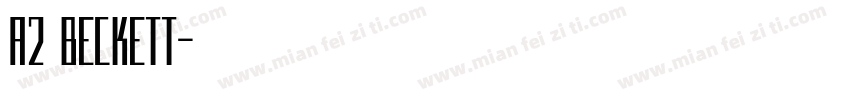 A2 Beckett字体转换